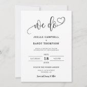 Invitation Elégant moderne Nous faisons Mariage Arc QR Code P (Devant)