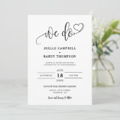 Invitation Elégant moderne Nous faisons Mariage Arc QR Code P (Debout devant)