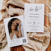 Invitation Elégant moderne Nous faisons Mariage Arc QR Code P