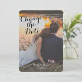 Invitation Élégant moderne personnalisé photo Changement de d (Debout devant)