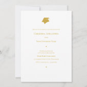 Invitation Élégant moderne photo ronde graduation (Dos)