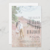 Invitation Élégant moderne photo superposition Mariage chic (Devant / Derrière)