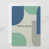 Invitation Élégant Moderne Rétro Classique Chic Mariage Abstr (Dos)