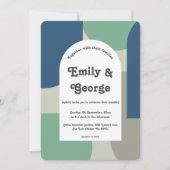 Invitation Élégant Moderne Rétro Classique Chic Mariage Abstr (Devant)