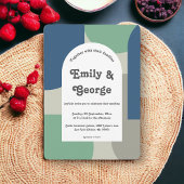 Invitation Élégant Moderne Rétro Classique Chic Mariage Abstr