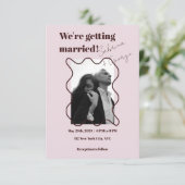 Invitation Elégant Moderne Retro Photographie QR Code Mariage (Debout devant)