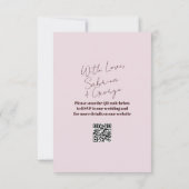 Invitation Elégant Moderne Retro Photographie QR Code Mariage (Dos)