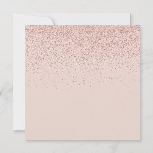 Invitation Elégant moderne Rose Gold Parties scintillant Conf (Dos)