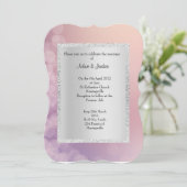 Invitation ELÉGANT & MODERNE Rose violet mariage (Debout devant)