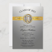 Invitation Élégant moderne Silver Law School (Devant)