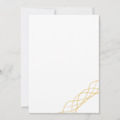 Invitation Élégant Moderne Simple Blanc Or Cordial Mariage (Dos)