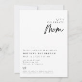 Invitation Elégant moderne Simple mère jour BRUNCH (Devant)