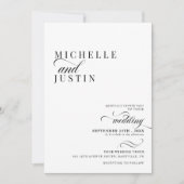 Invitation Élégant moderne tout en un Mariage (Devant)