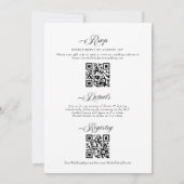 Invitation Élégant moderne tout en un Mariage (Dos)
