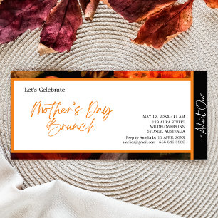 Invitation Elégant moderne unique simple brunch de la mère jo