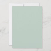 Invitation Élégant moderne vert clair blanc Script 40e (Dos)
