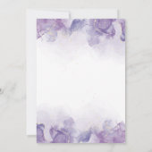 Invitation Elégant moderne violet & or floral 101e anniversai (Dos)