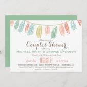 Invitation Elégant, moderne Wedding shower Couples (Devant / Derrière)