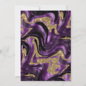Invitation Elégant Molten Purple & Gold Parties scintillant 6 (Dos)