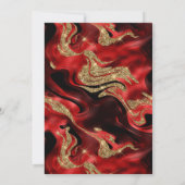 Invitation Élégant Molten Rouge et Mariage de Parties scintil (Dos)