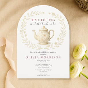 Invitation Élégant Moment pour le Thé Fleurs Sauvages pour la