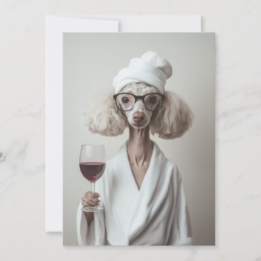 Invitation Élégant moment Spa de caniche (Devant)