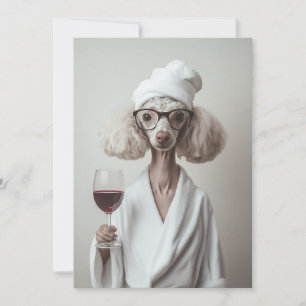 Invitation Élégant moment Spa de caniche