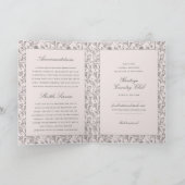Invitation Elegant Monogram Blush Floral All In One Wedding (Intérieur)