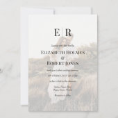 Invitation Elegant Monogram Custom Photo QR Code Wedding  (Devant)