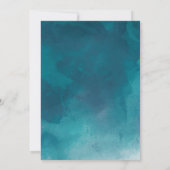 Invitation Elégant Monogram Gold Bordure Mariage vert (Dos)