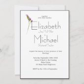 Invitation Élégant Monogramme botanique floral Simple Mariage (Dos)