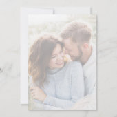 Invitation Élégant Monogramme de Photos de Superposition en V (Dos)