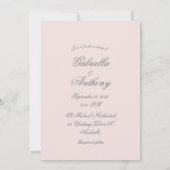 Invitation Élégant Monogramme Floral Mariage rose initial (Dos)