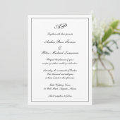 Invitation Élégant Monogramme Formel Tout en un Mariage (Debout devant)
