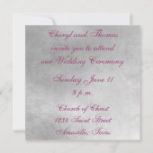 Invitation Élégant Monogramme Invitation-Eggplant Purple E (Dos)
