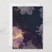 Invitation Élégant Monogramme Luxe Boho foncé Arche Florale (Dos)