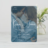 Invitation Élégant Monogramme Mariage moderne (Debout devant)