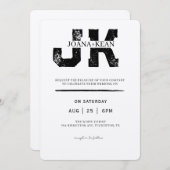 Invitation Élégant Monogramme Mariage moderne (Devant / Derrière)