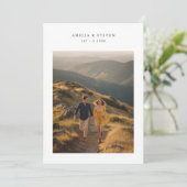 Invitation Élégant Monogramme minimaliste Mariage photo (Debout devant)