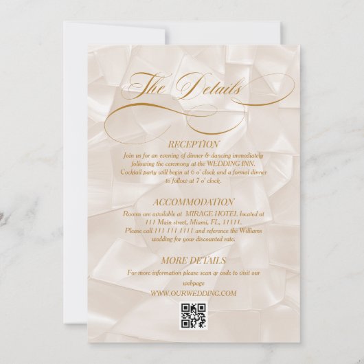 Invitation Élégant Monogramme Neutre Mariage Abstrait (Dos)