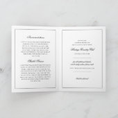 Invitation Élégant Monogramme noir Script plié Mariage (Intérieur)