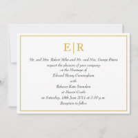Élégant Monogramme or Mariage royal