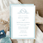 Invitation Élégant Monogramme Sage Mariage d'aquarelle en ver<br><div class="desc">Dégustez vos amis et votre famille avec cette élégante invitation de mariage qui met en vedette un magnifique monogramme botanique feuillu dessiné à la main avec les initiales de la mariée et du marié. Invitation frontale taillée avec la sauge fine et les teintes de verre de mer aquarelle cadre, tandis...</div>