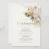 Invitation Élégant monument funéraire botanique (Devant)