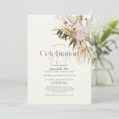 Invitation Élégant monument funéraire botanique (Debout devant)