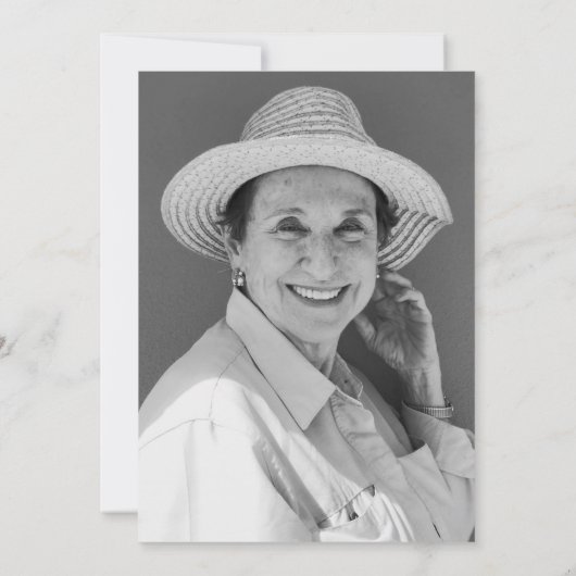 Invitation Élégant monument funéraire botanique (Dos)