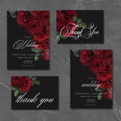 Invitation Élégant Moody Blood Red Roses Floral Mariage