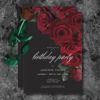 Elégant Moody Blood Roses Floral Anniversaire