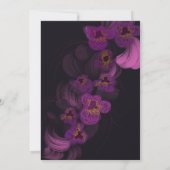 Invitation Élégant Moody Orchidées violettes foncées Mariage  (Dos)