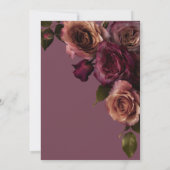 Invitation Elegant Moody Soft Rust & Burgundy Floral Wedding (Dos)